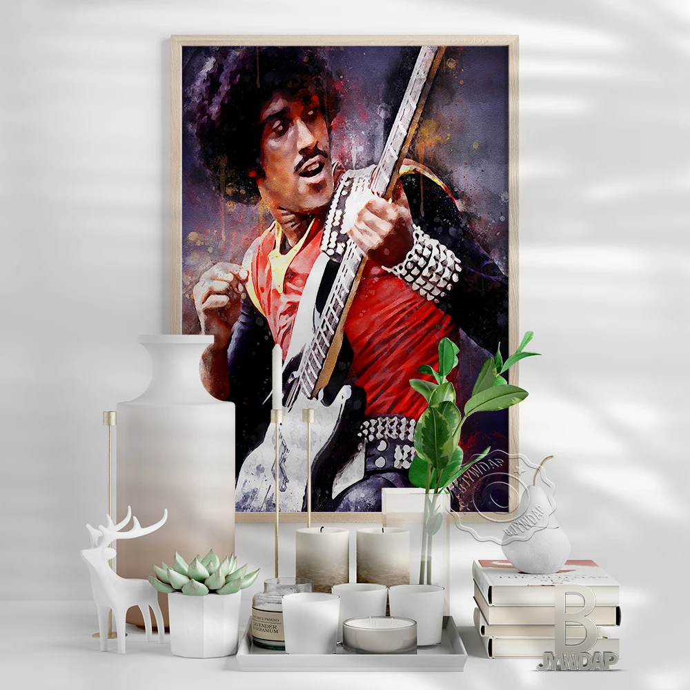 Ireland Rock Band Prints Poster, Phil Lynott Irish Singer Art Prints, Bass Guitarist Lead Vocalist Rock Fans Collect Home Decor