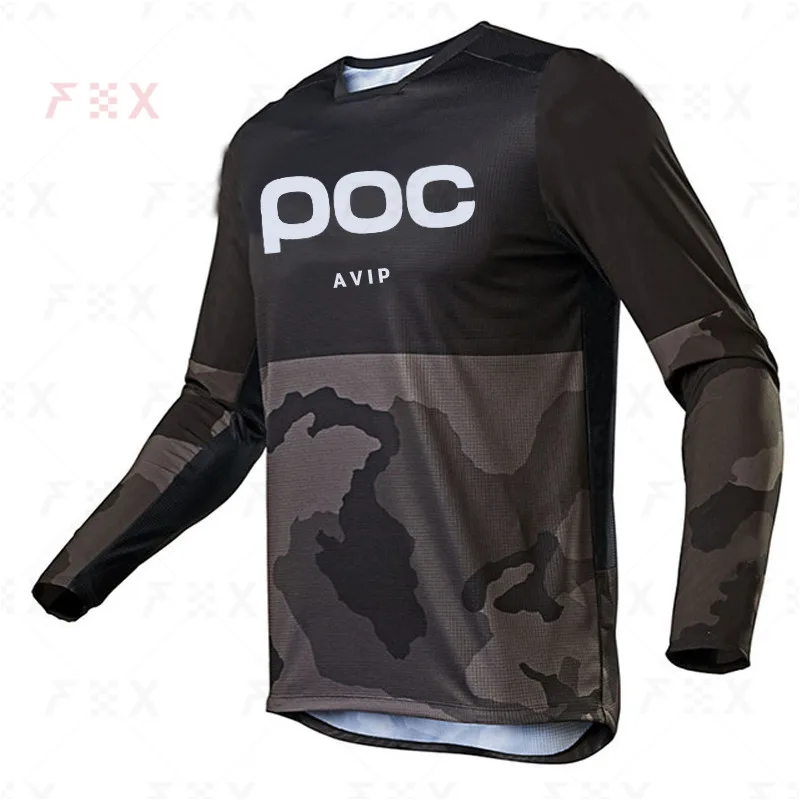 2022 New Motocross AVIP POC Mtb Downhill Jersey MX Cycling Mountain Bike DH Maillot Ciclismo Hombre Quick Dry fox Jersey Racing