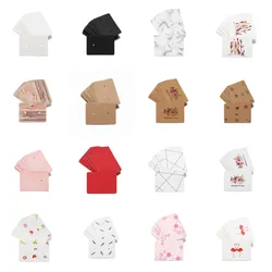100Pcs Earring Display Card Ear Studs Hang Tag Jewelry Card Cardboard Earring Kraft Paper Tag Ear Ring Paper Hang Price Tag