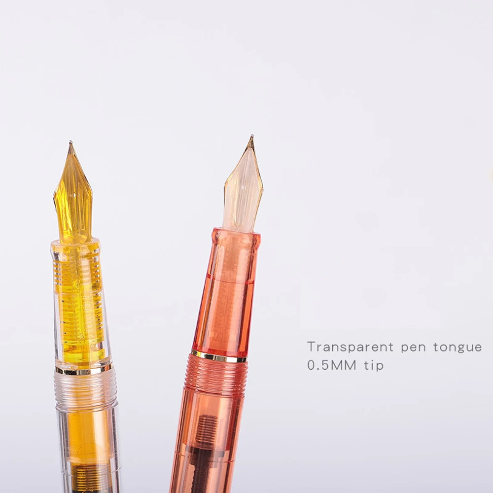 Transparente Farben Füll federhalter Kunst Kreation 0,5mm Kalligraphie Tinte Stift für Schul büro Schreib werkzeug Briefpapier Geschenk Stift – Detail 7