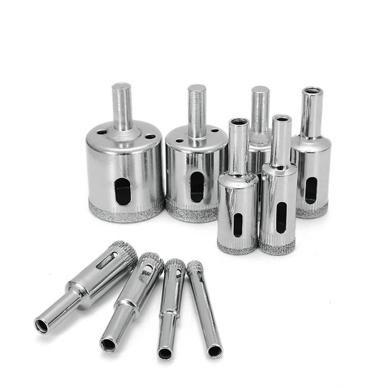 

10Pcs Diamond Coated Hole Saw Drill Bit Glass Tile Marble Granite Drill Bit Punch Tool Core Hole Saw Drill Bit For Power Tool