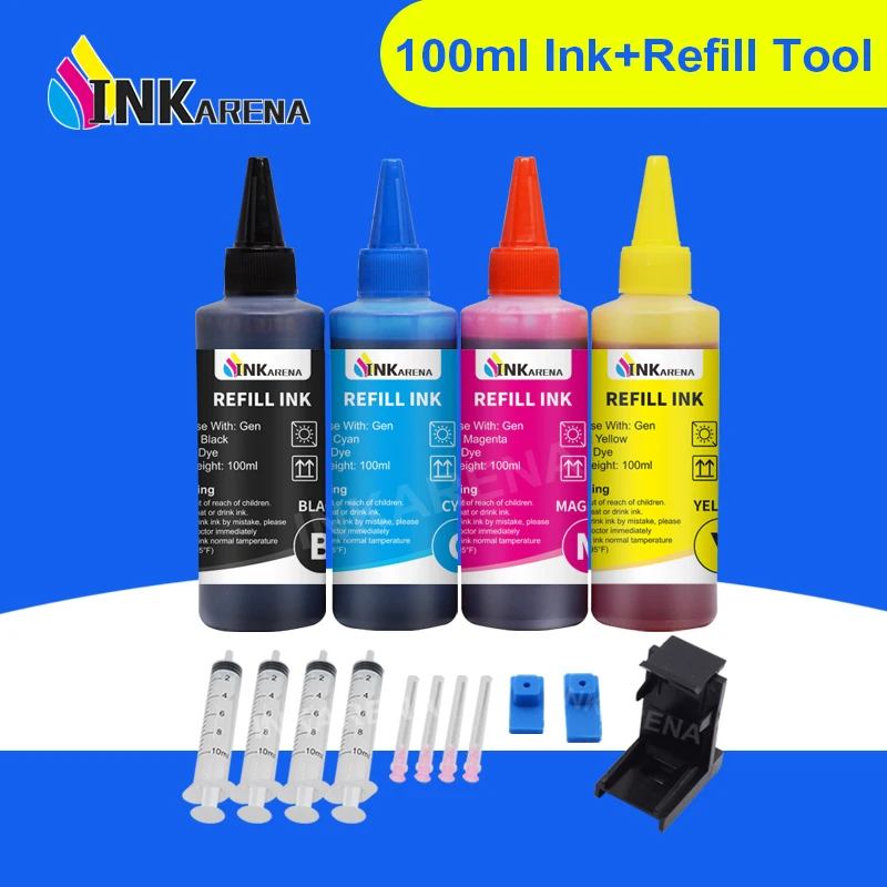 

Universal 4 Color Dye Ink For HP,4 Color+100ML,for HP Premium Dye Ink,General for HP printer ink all models