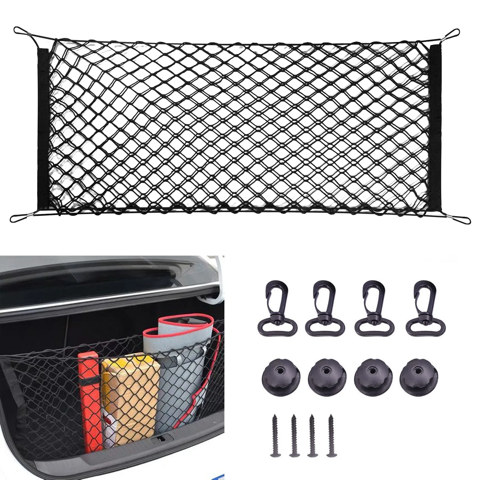 Car Rear Trunk Nylon Receive Arrange Net Cargo Net for Toyota Camry Camry Hybrid 2018 2019 2020 2021 2022