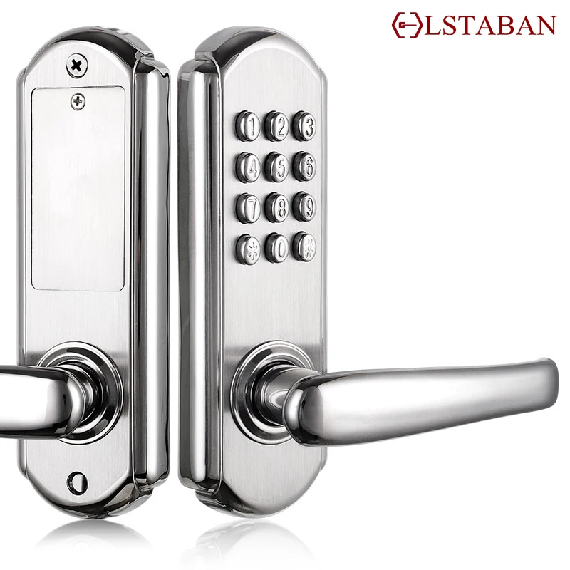 LSTABAN Stainless Steel Mechanical Code Lock Particle Button Combination Keyboard Waterproof And Tamper-proof Security Door Lock