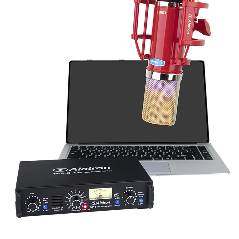 Alctron TMP-6 tubo de vácuo mic amp, 16 efeito de tom diferente, guitarra, vocal, piano etc, usado na gravação de estúdio, monitor