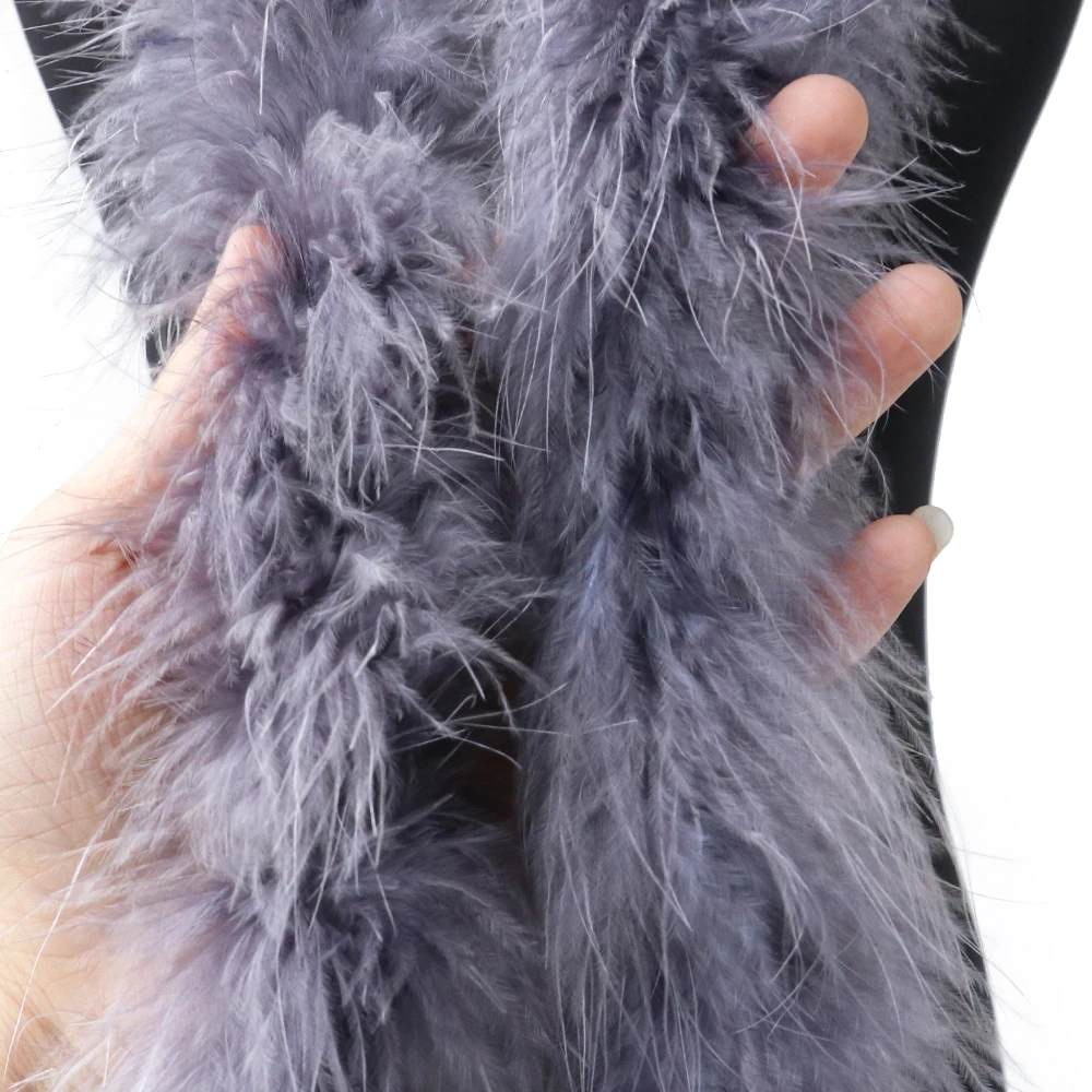 New 2Meters Marabou Feather Boa Turkey Feathers on Ribbon Shawl 13 grams for Wedding Dress/skirt Decoration Plumes Crafts