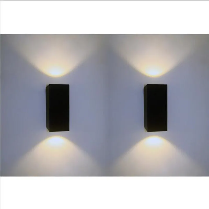 

LED Double Wall Lamp 2X7W 14W LED COB Outdoor Waterproof IP65 Wall Lamp Modern Minimalist Creative Outdoor Garden Wall Sconce