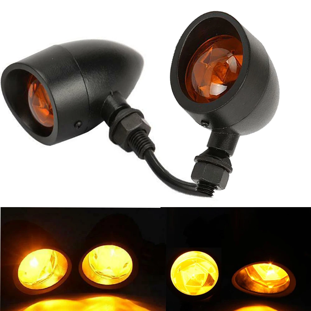 

2x Motorcycle LED Bullet Front Turn Signal Lamp Light for Honda Shadow VT ACE Aero Spirit VLX 600 VLX 750 VLX1100 Magna 750
