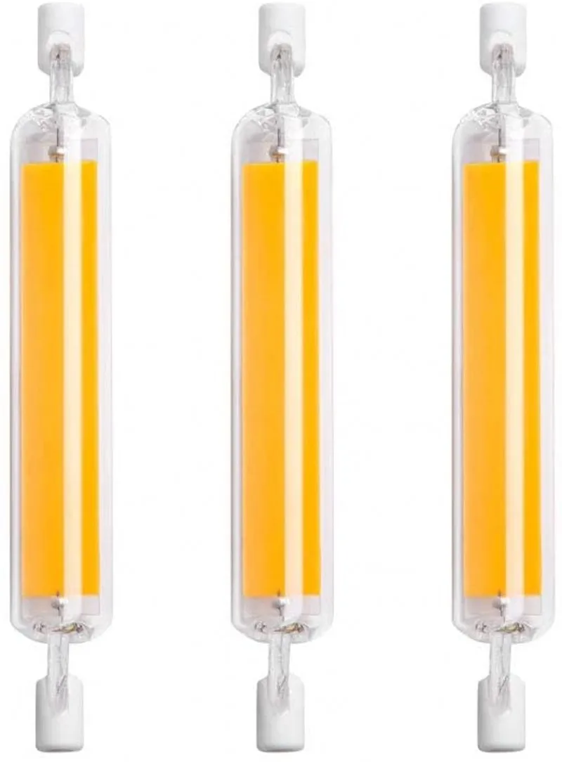 Super Bright dimmerabile LED R7S tubo di vetro COB lampadina ceramica 78MM 118MM R7S lampada di mais 15W 20W J78 J118 sostuire le lampade alogene  39