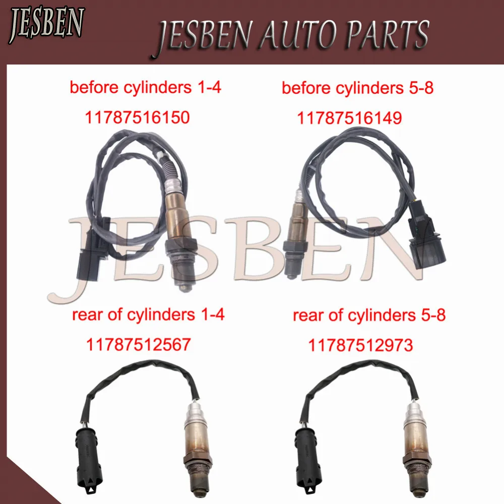 4pcs 11787516150 11787516149 11787512973 11787512567 Lambda Probe O2 Oxygen Sensor For BMW 7 735I 745I 760I 735LI 745LI 760LI