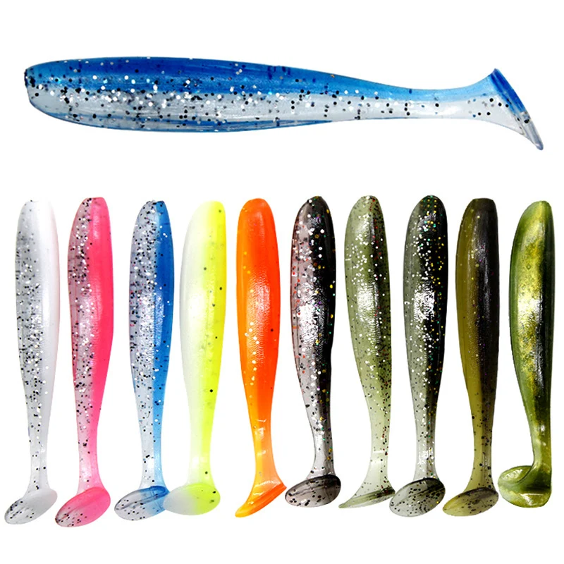 1pcs/lot Wobbler Fishing Lure 6cm/7cm/9cm Easy Shiner Jig Swimbait Artificial Double Color Silicone Soft Bait Carp Bass Lure