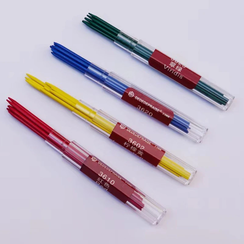 DEDEDEPRAISE Replaceable 2.0mm Mechanical/Automatic Colored Pencil Leads/Refills/Core Activity Pencil 36 Colors Refills Writing