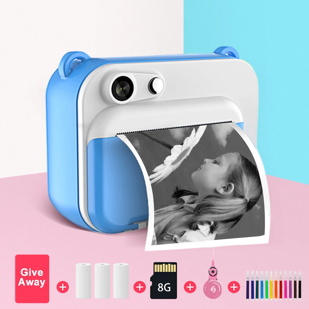 Children's Camera With Print Kids Instant Print Camera Digital Photo Camera Girl's Child Camera Video Boy's Birthday Gift