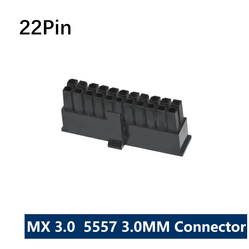 Molex 3.0 Pitch 3.0mm 22P Connector Male plug shell 2X11P Double Row MX3.0 3.0 Connector for Sever Power Cable DIY 10/50/100pcs