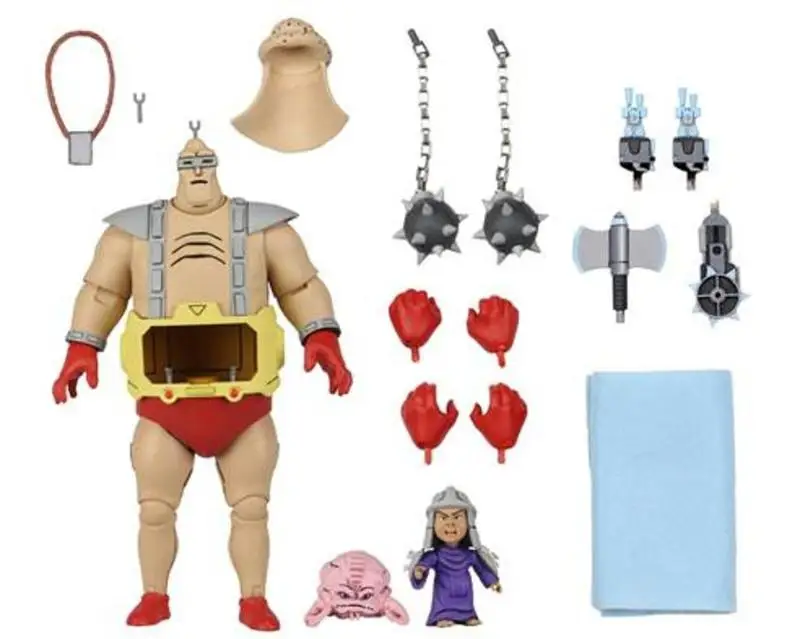 

Original NECA Shredder villain Krang Turtles Animi Version Big Boss Classic Movable Action Figure Toys