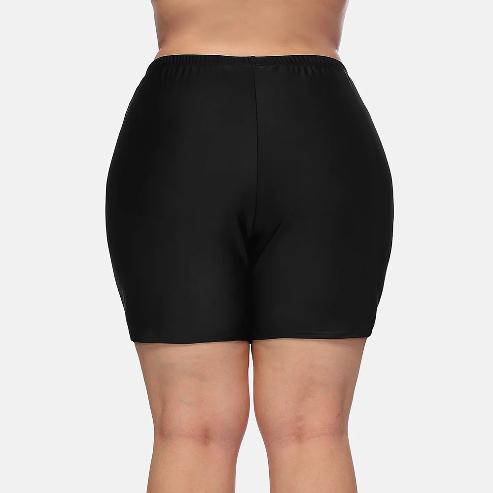 Anfilia Vrouwen Hoge Taille Plus Size Zwemmen Shorts Dames Plus Size Bikini Bottom Badmode Slips Boardshort Zwembroek