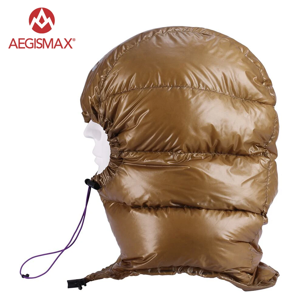 AEGISMAX Outdoor Urltra-Light Goose Down Hat for Envelope Sleeping Bag