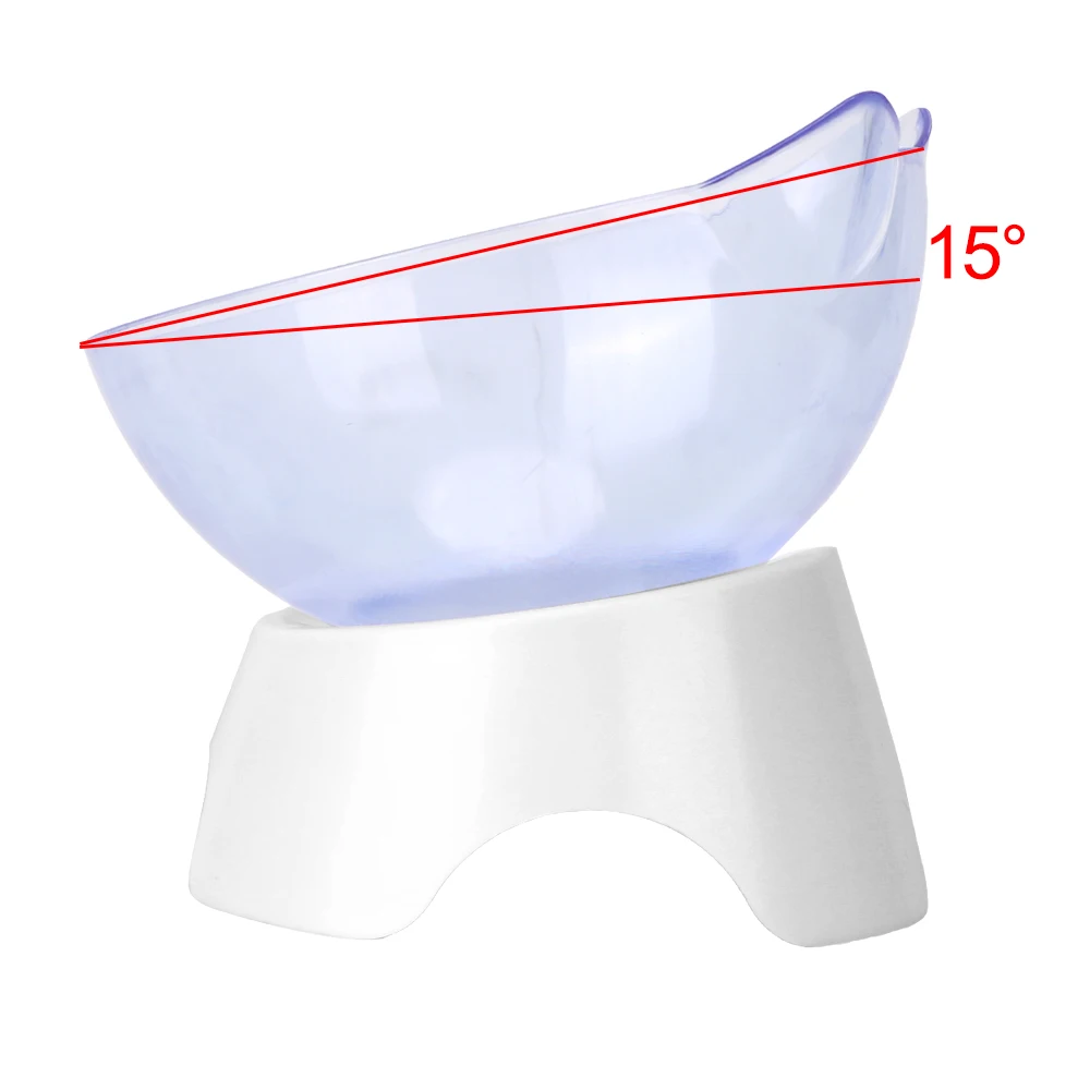 Pet Supplies With Stand Base For Cats Dogs Feeders Cat Bowl Transparent Pet Food and Water Bowls Non-slip