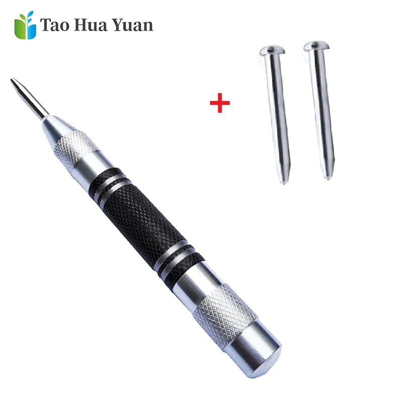 Tao Hua Yuan Super Strong Automatic Centre Punch and General Automatic Center Punch Adjustable Spring Loaded Metal Drill Tool AA