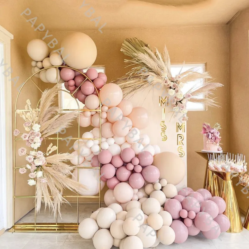 

Macaron Pink Peach Balloon Happy Birthday Kit Wedding Marry Garland Arch Set Baby Shower Background Decoration Party Supplies