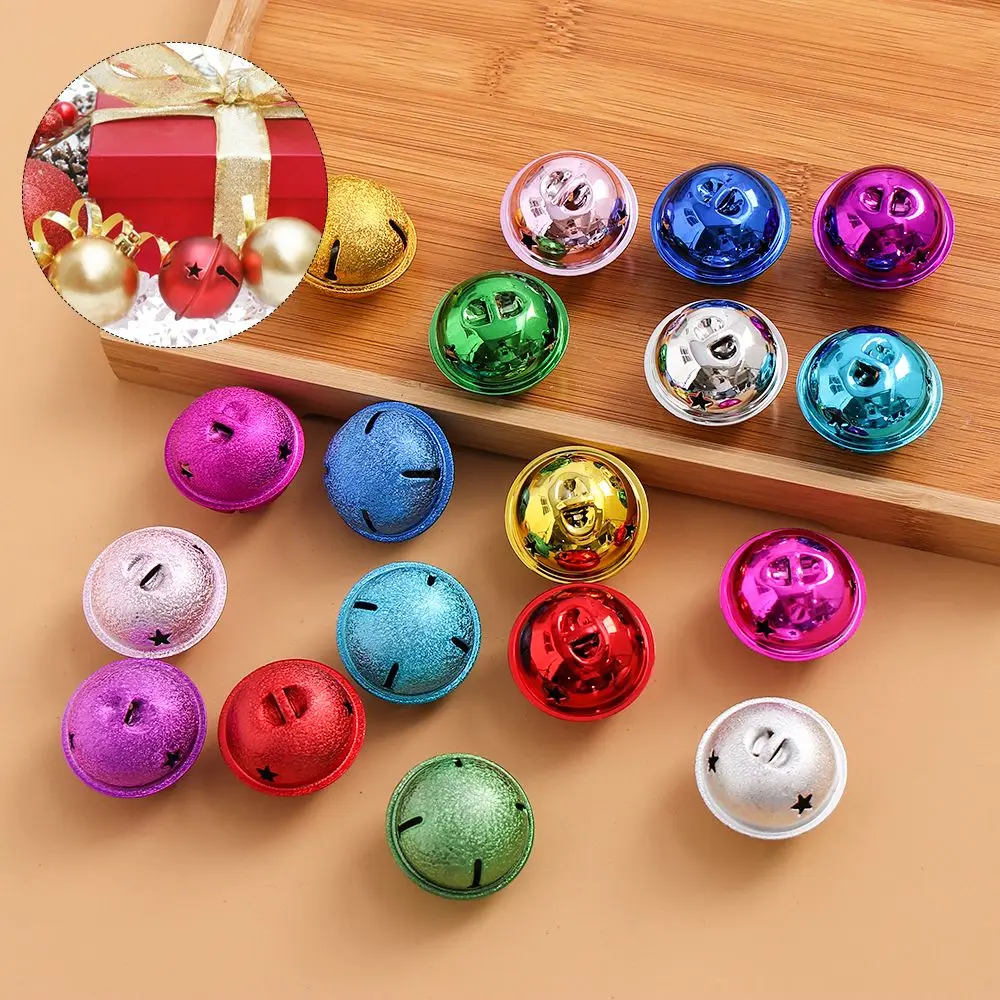 

10Pcs 40mm Crafts Christmas Pendant Pet Supplies Drop Ornaments Christmas Tree Decor Matte Bells Bright Iron Jingle