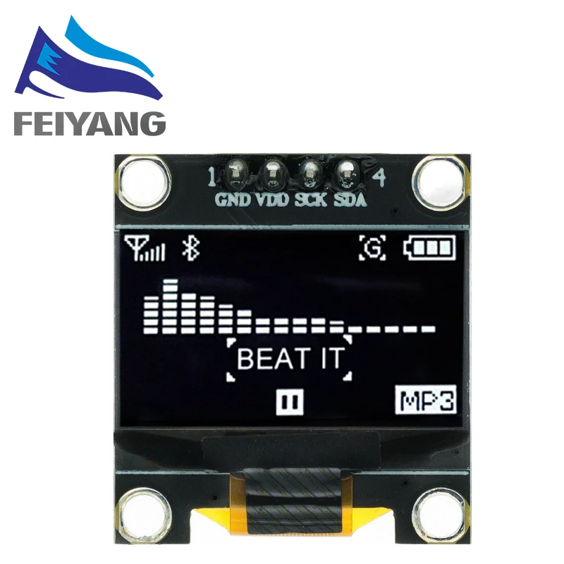 10PCS 4pin 7pin Weiß/Blau/Gelb Blau farbe 0,96 zoll 128X64 OLED Display Modul Für Arduino 0,96 "IIC I2C SPI Kommunizieren – Detail 8