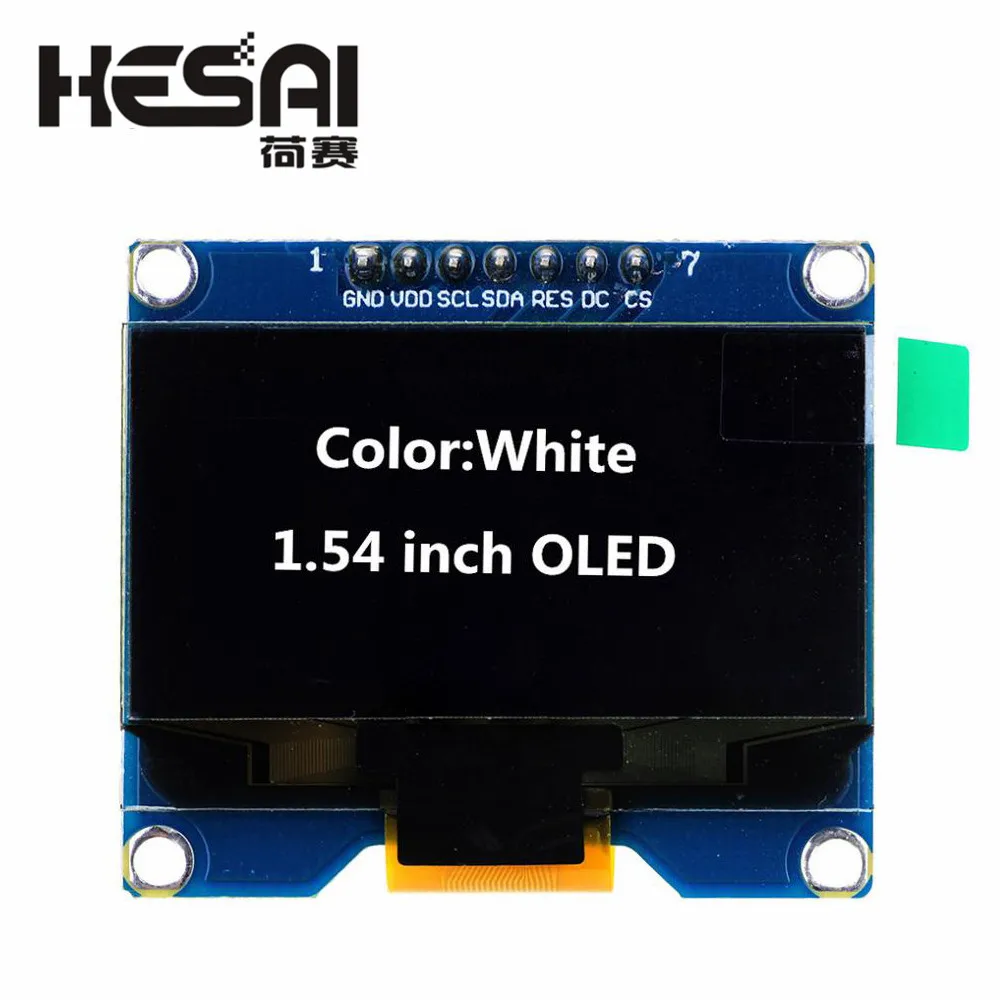 

1.54 inch White OLED Display Module 128x64 SPI Interface OLED Screen Board 3.3-5V UART for arduino Diy Kit