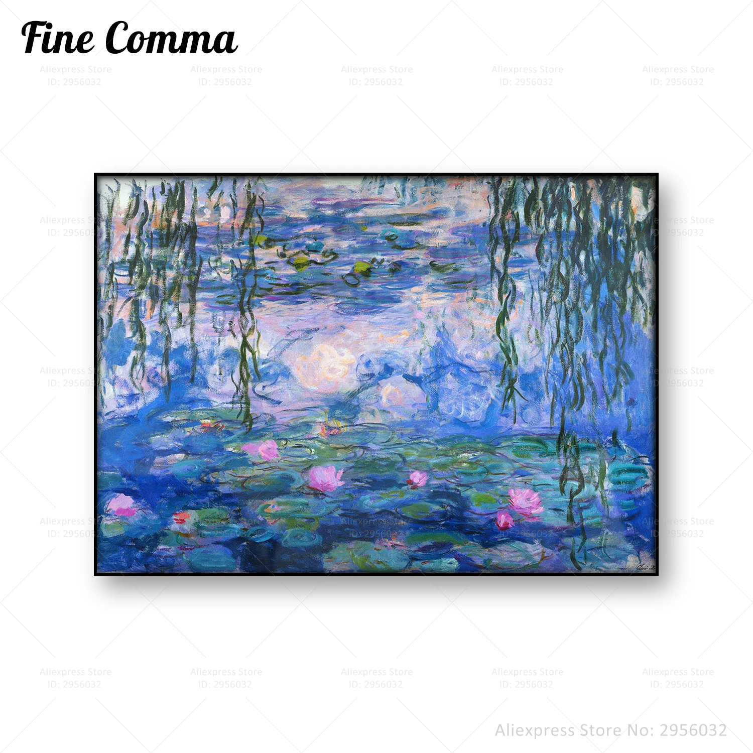 Water Lilies Nympheas Claude Monet Vintage Poster Antique Oil Painting Reproduction Landscape Canvas Print Wall Art Home Decor