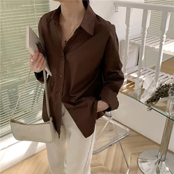 Casual Women Shirt Office Ladies Tops And Shirts Female Korean Long Sleeves Blouses Shirts