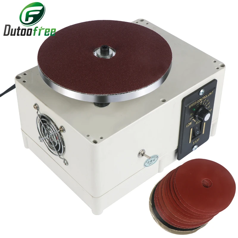 Elétrica Polisher Afiador de Faca Tesoura Cabeleireiro Manicure Faca Velocidade Especial Máquina de Polimento 10 Peças Lixa 220v 100w