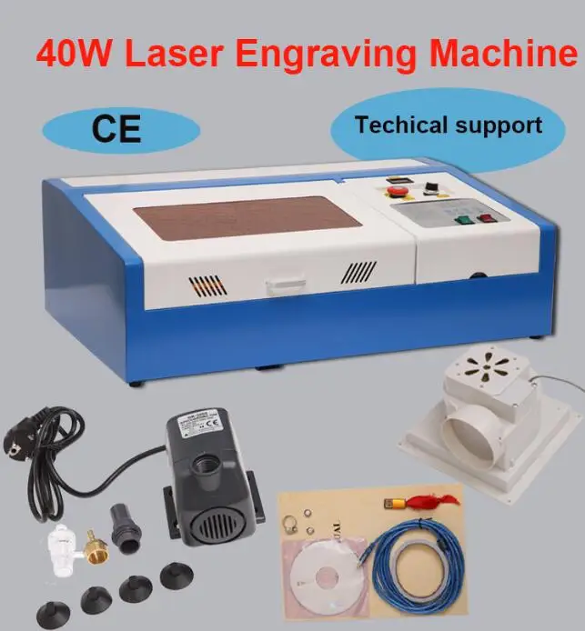 Laser Incisore 40W CO2 Macchina Per Incisione Per Legno Acrilico ecc Materiali