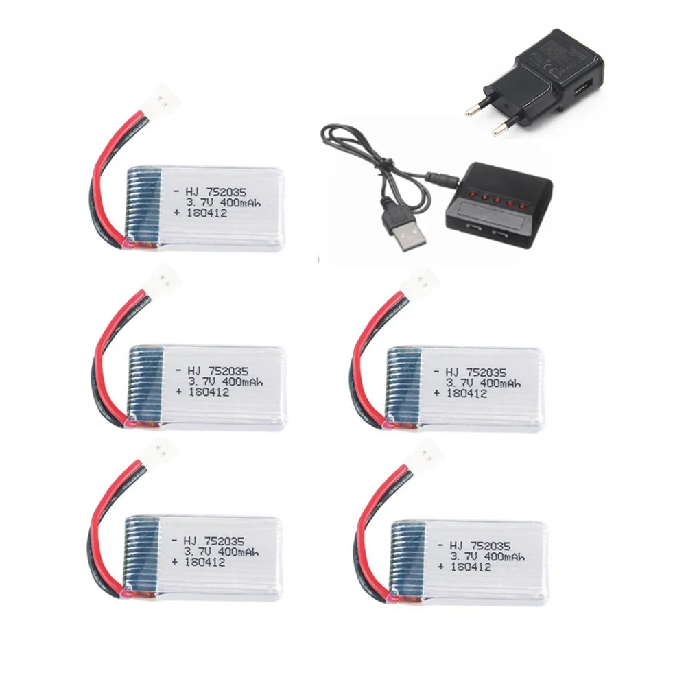 3.7v 400mAh Lipo Battery for JJRC H31 H43hw X4 H107 KY101 E33C E33 U816A V252 H6C RC Quadcopter Drone Spare