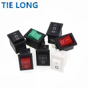 10szt Przełącznik przyciskowy 10x15mm SPST 2Pin 3pin 3A 250V KCD11 Zatrzaskowy włącznik/wyłącznik na łodzi 10MM*15MM Czarny Czerwony Biały