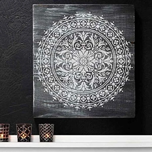 50*50 cm rozmiar diy craft mandala formy do malowania szablony wybity album fotograficzny papier krepowany karty na drewnie, tkaniny, ściany