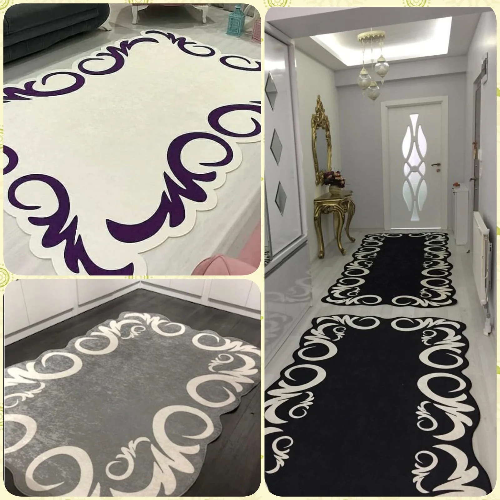 Custom Cut Home Decor Non Slip Floor Antibacterial Washable Entrance Living Room Bedroom Rug Carpet Runner Floor Covering