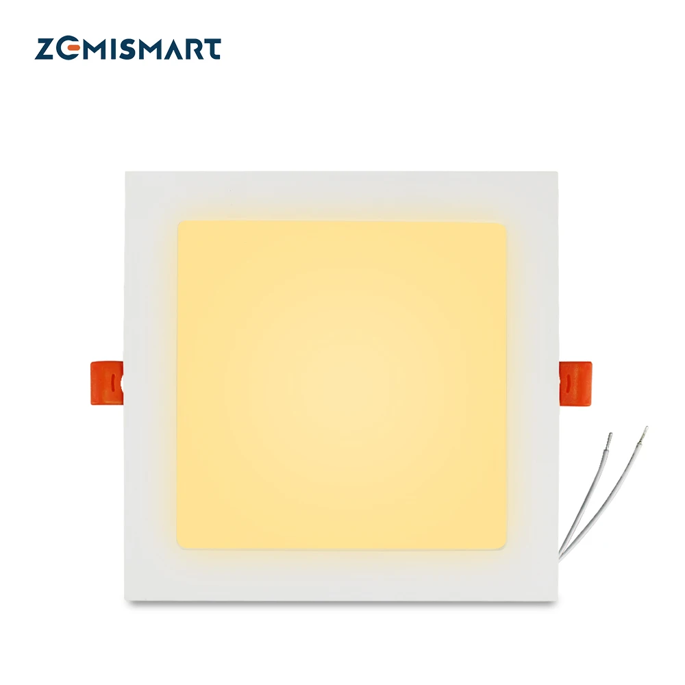 

Zemismart Tuya Zigbee Smart Led Ceiling Light RGBCW 15w Downlight with Square Panel Alexa Google Home Smartthings App Control