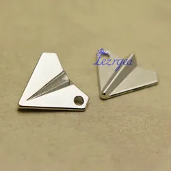 30pcs/lot--18x17mm Paper Airplane Pendants Plane Charms For DIY Supplies Jewelry Making Findings Accessories