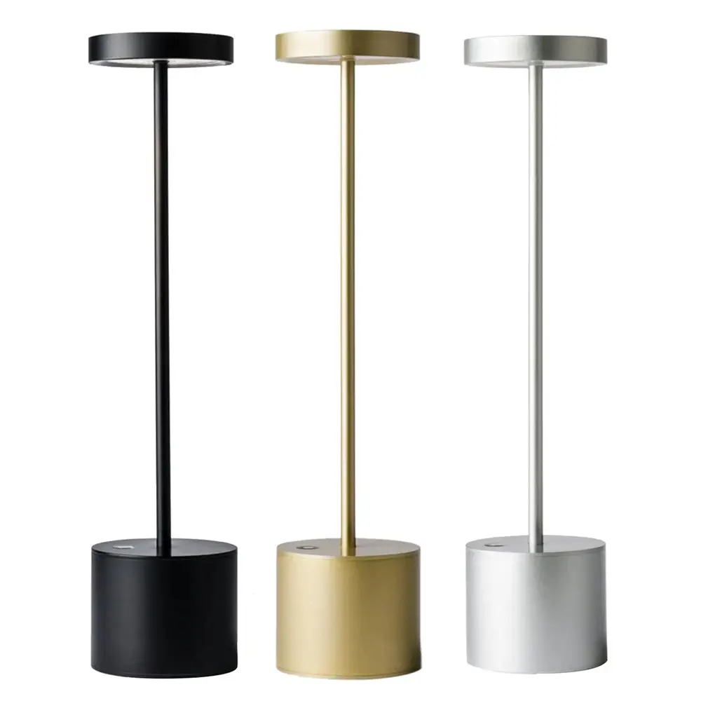 

Led Cordless Night Light Rechargeable Bedside Table Lamps Touch Stepless Dimming Portable Desk Lamp For Bar Restaurant Camping