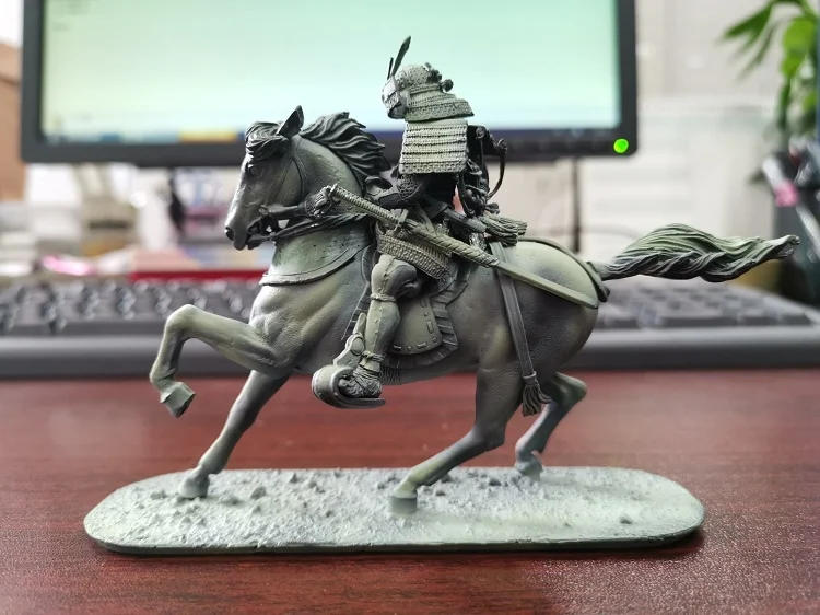 Commander Samurai Kusunoki Masashige Tin Metal Ancient Soldier Model Japan North And South Dynasty Figurines Decoration