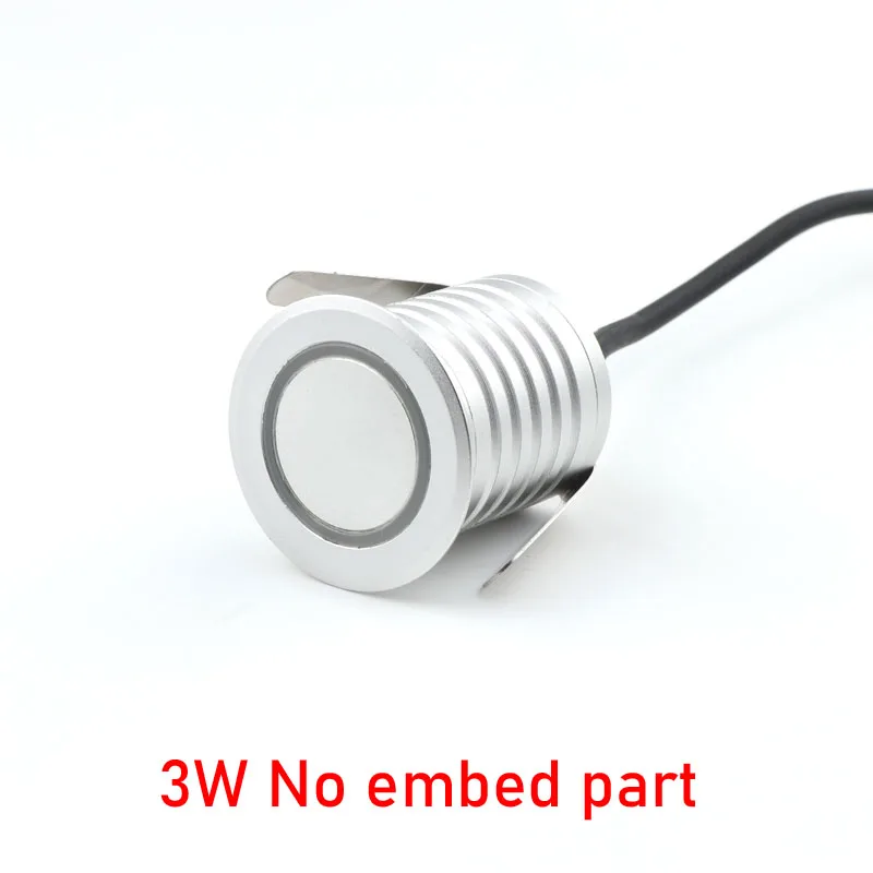 1 sztuk mała LED lampa wpuszczana W ścianę 1W 3W IP67 12V 24V wodoodporna zewnętrzna wnętrze korytarz przejście podkład podłogi krok lampa schodowa