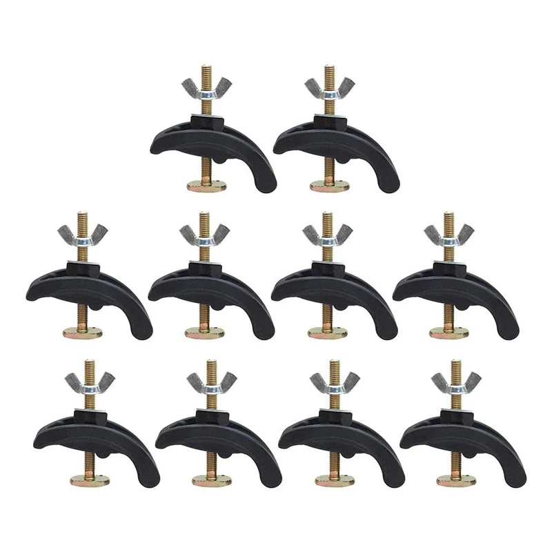 Acessório braçadeira para máquina de gravura cnc, braçadeira para mesa de trabalho e ranhura em t com 10 peças