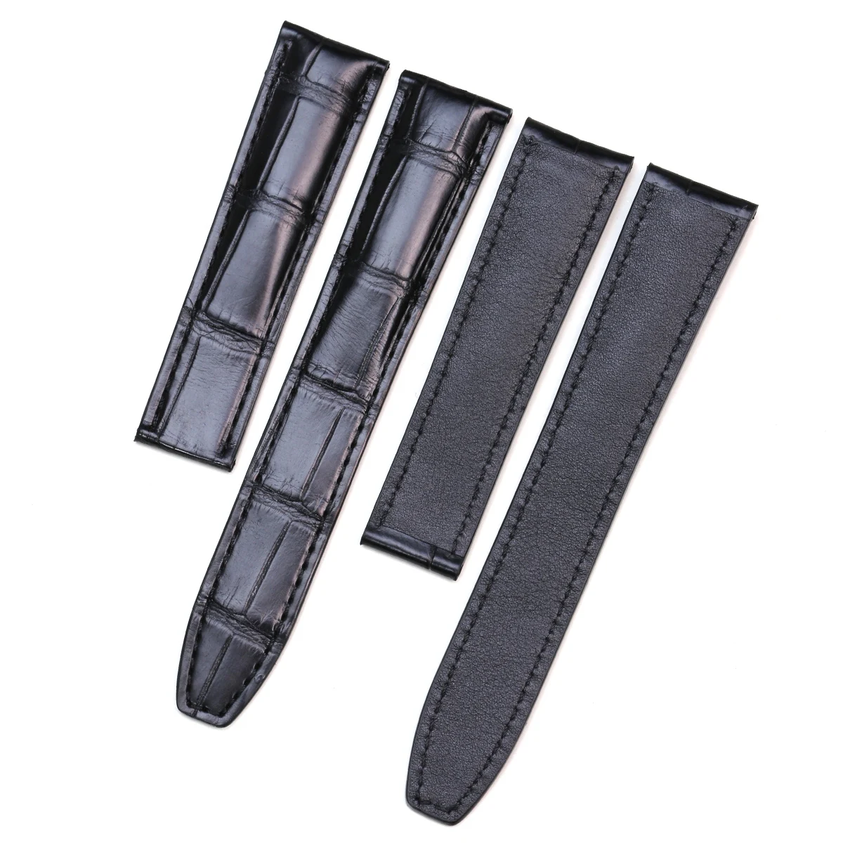 Pesno for Maurice Lacroix PT6148 PT6168 20mm Black Crocodile Leather Watch Band Genuine Leather Watch Strap Men Accessories