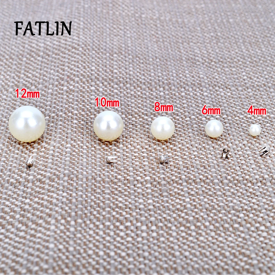 J-500/1000sets DIY Clothing Accessories Pearl Cap Tubular Leather Rivets Craft Repair No hole Pearl Pearl Knitting Lace Hat Hair