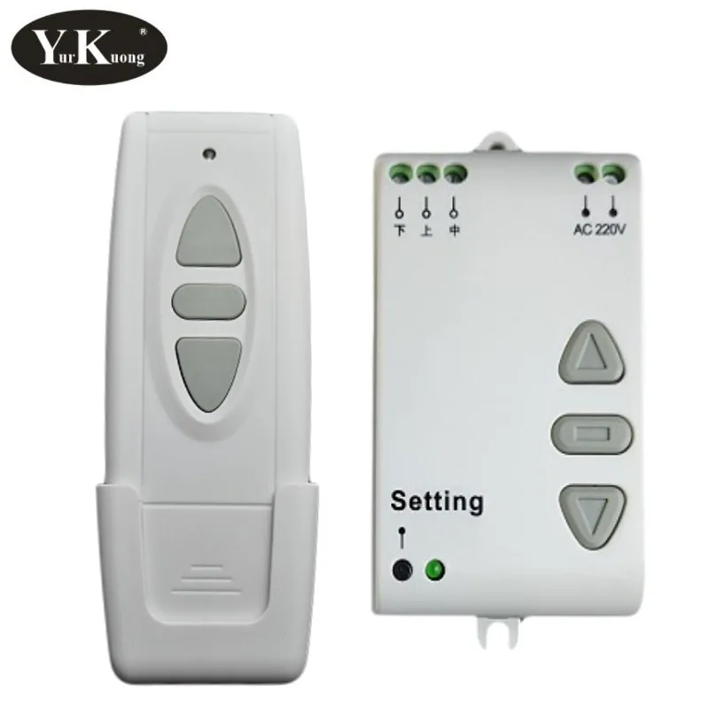 AC 220V motor remote switch controller Projection screen Motor Wireless Switch 433 UP Down Stop Forwards Reverse Stop Learning C