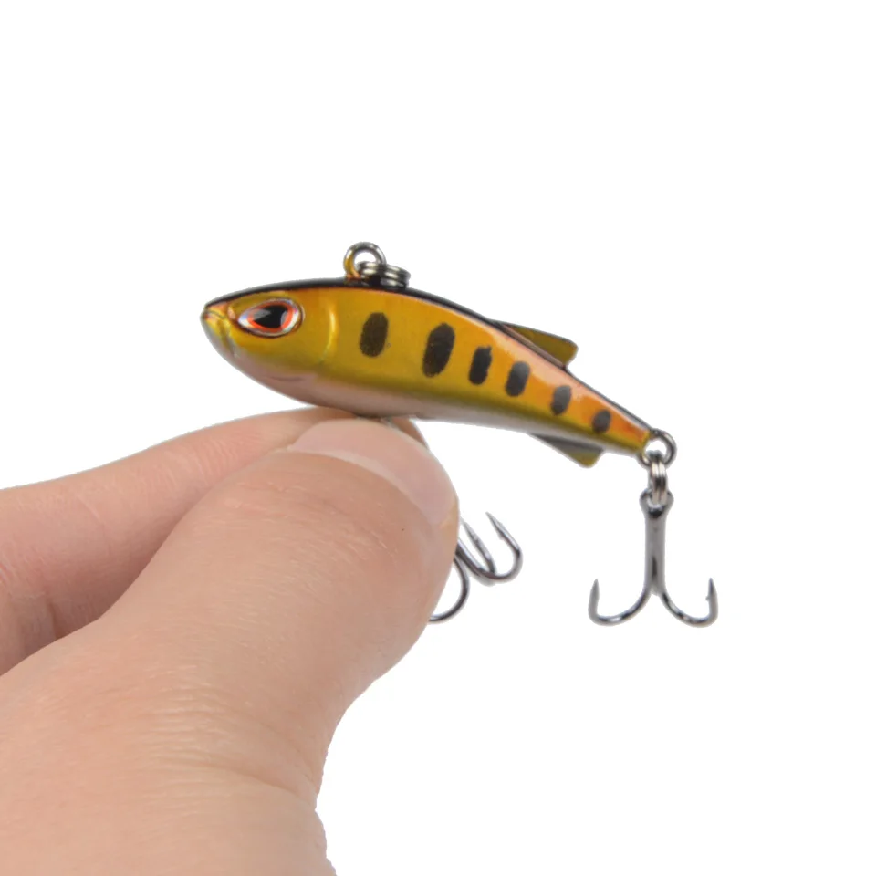 1pcs 4cm 4g Mini Lipless VIB Lures Crankbait Artificial Wobbler Hard Bait Sinking Lure for Bass Fishing