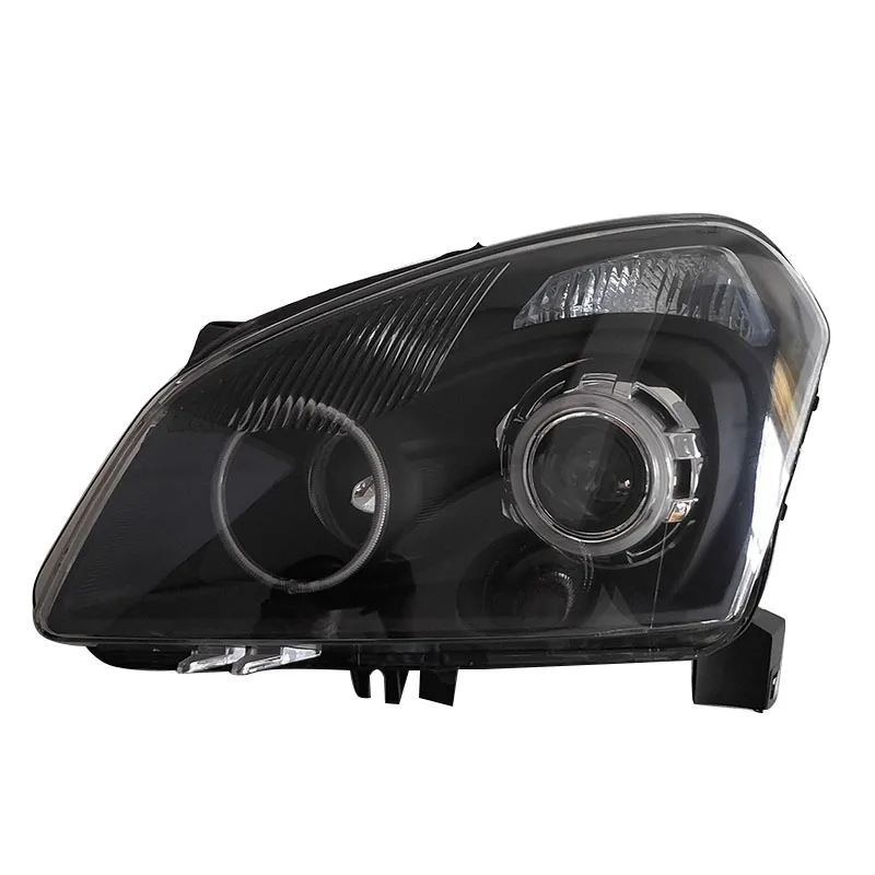 

Modified black background angel eyes aperture far and near beam headlight assembly for Qashqai 2008 2009 2010 2011 2012 2013