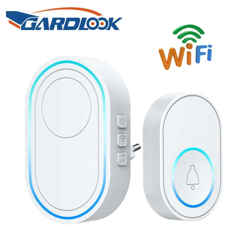 Wireless Doorbell APP Wifi Doorbell Intelligent Welcome Home Alarm System 433MHz White 300m Remote EU US Plug Smart Door Bell