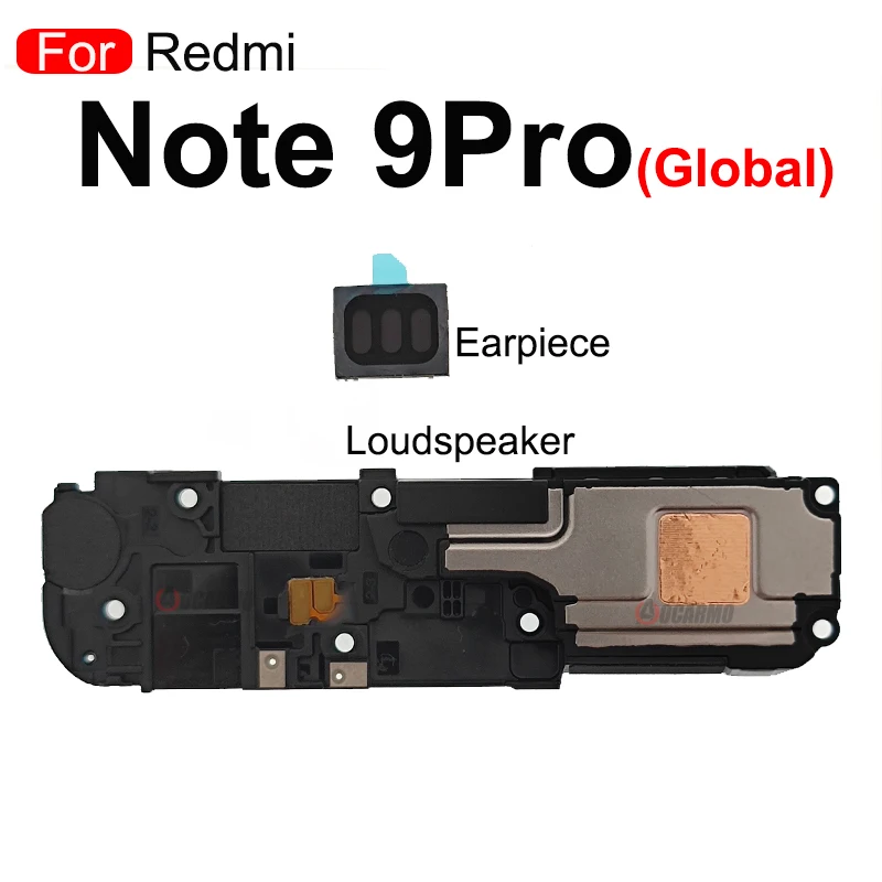 For Redmi Note 9 Pro 9Pro Top Earpiece Ear Speaker Bottom Loudspeaker Buzzer Ringer Flex Cable Replacement Repair Parts