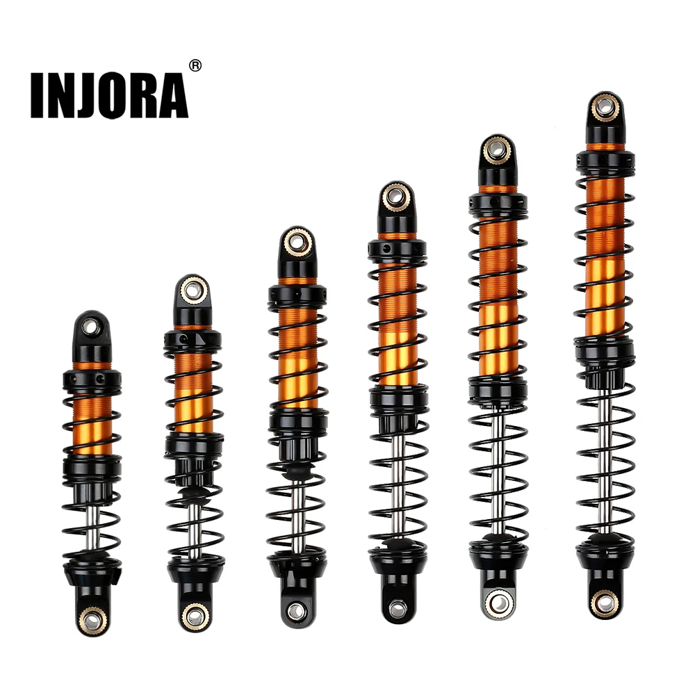 INJORA metalowy amortyzator 70/80/90/100/110/120mm amortyzator olejowy do 1/10 gąsienica RC oś samochodu SCX10 90046 AXI03007 TRX4 TRX6