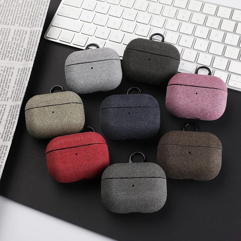 قماش نسيج الحال بالنسبة Airpods برو 360 الحماية الكاملة بلوتوث سماعة شل الحال بالنسبة Airpods 2 الملحقات غطاء كابا